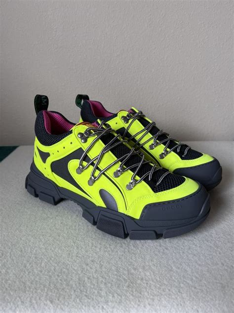 neon yellow sneakers gucci|Gucci flashtrek neon.